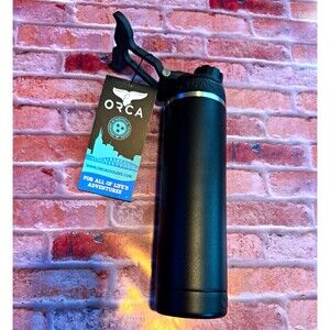 ORCA Hydra Insulated Bottle Black Stainless Steel w/ Twist Lid & Handle 22-66 oz